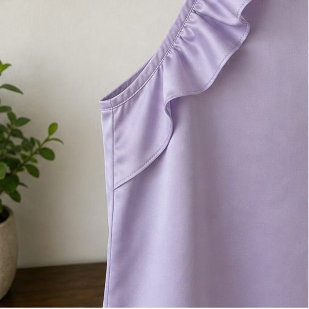 Lilac Ruffle Blouse - Picture 5 of 6